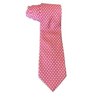 Vineyard Vines 100% Silk Printed Custom Collection Red & White 60”L x 3 1/2”W